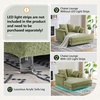 image:imageVINGLI Lounge Chair 56 Oversized Reading Chair Corduroy Chaise Sofa Recliner Bed Upholstered Comfy Sleeper Couch with Throw Pillows and Armrests for Living Room Movie Room BedroomLight Green