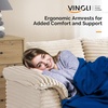 image:imageVINGLI Lounge Chair 56 Oversized Reading Chair Corduroy Chaise Sofa Recliner Bed Upholstered Comfy Sleeper Couch with Throw Pillows and Armrests for Living Room Movie Room BedroomBeige