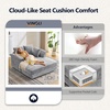 image:imageVINGLI Lounge Chair 56 Oversized Reading Chair Corduroy Chaise Sofa Recliner Bed Upholstered Comfy Sleeper Couch with Throw Pillows and Armrests for Living Room Movie Room BedroomLight Blue Grey