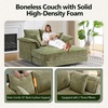 image:imageVINGLI Lounge Chair 56 Oversized Reading Chair Corduroy Chaise Sofa Recliner Bed Upholstered Comfy Sleeper Couch with Throw Pillows and Armrests for Living Room Movie Room BedroomLight Green