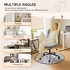image:imageVINGLI Mid Back Armless Office Desk Chair with Wheelsno Wheels360Rocking Swivel Vanity Chair with Thickened CushionAdjustable Height Rolling for Reading Room Make up Linen Ginger YellowDark Grey