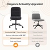 image:imageVINGLI Mid Back Armless Office Desk Chair with Wheelsno Wheels360Rocking Swivel Vanity Chair with Thickened CushionAdjustable Height Rolling for Reading Room Make up Linen Ginger YellowBlack