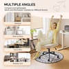 image:imageVINGLI Mid Back Armless Office Desk Chair with Wheelsno Wheels360Rocking Swivel Vanity Chair with Thickened CushionAdjustable Height Rolling for Reading Room Make up Linen Ginger YellowBeige