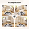 image:imageVINGLI Mid Back Armless Office Desk Chair with Wheelsno Wheels360Rocking Swivel Vanity Chair with Thickened CushionAdjustable Height Rolling for Reading Room Make up Linen Ginger YellowBeige
