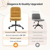 image:imageVINGLI Mid Back Armless Office Desk Chair with Wheelsno Wheels360Rocking Swivel Vanity Chair with Thickened CushionAdjustable Height Rolling for Reading Room Make up Linen Ginger YellowGinger Yellow