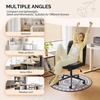 image:imageVINGLI Mid Back Armless Office Desk Chair with Wheelsno Wheels360Rocking Swivel Vanity Chair with Thickened CushionAdjustable Height Rolling for Reading Room Make up Linen Ginger YellowBlack