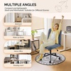 image:imageVINGLI Mid Back Armless Office Desk Chair with Wheelsno Wheels360Rocking Swivel Vanity Chair with Thickened CushionAdjustable Height Rolling for Reading Room Make up Linen Ginger YellowNavy Blue
