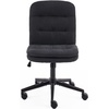 image:imageVINGLI Mid Back Armless Office Desk Chair with Wheelsno Wheels360Rocking Swivel Vanity Chair with Thickened CushionAdjustable Height Rolling for Reading Room Make up Linen Ginger YellowBlack