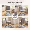 image:imageVINGLI Mid Back Armless Office Desk Chair with Wheelsno Wheels360Rocking Swivel Vanity Chair with Thickened CushionAdjustable Height Rolling for Reading Room Make up Linen Ginger YellowDark Grey