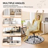 image:imageVINGLI Mid Back Armless Office Desk Chair with Wheelsno Wheels360Rocking Swivel Vanity Chair with Thickened CushionAdjustable Height Rolling for Reading Room Make up Linen Ginger YellowGinger Yellow