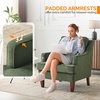 image:imageVINGLI MidCentury Accent Chairs Green Upholstered Armchair Comfy Sofa Chair Reading Chair High Back Living Room Bedroom Furniture for Apartment