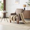 image:imageVINGLI MidCentury Accent Chairs Set of 2 Light Brown Upholstered Armchair Comfy Sofa Chairs Reading Chair High Back Living Room Bedroom Furniture for Apartment