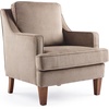 image:imageVINGLI MidCentury Modern Accent Chairs Set of 2 Green Upholstered Armchair Comfy Sofa Chairs Reading Chair High Back for Living Room Bedroom Furniture ApartmentBrown