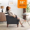 image:imageVINGLI MidCentury Modern Accent Chairs Set of 2 Green Upholstered Armchair Comfy Sofa Chairs Reading Chair High Back for Living Room Bedroom Furniture ApartmentBlack