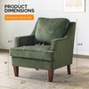image:imageVINGLI MidCentury Modern Accent Chairs Set of 2 Green Upholstered Armchair Comfy Sofa Chairs Reading Chair High Back for Living Room Bedroom Furniture ApartmentGreen