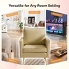 image:imageVINGLI Modern PU Leather Accent Chair Single Sofa Chair with Pocket Coil Seat Metal Backrest amp Solid Wood Frame Upholstered Armchair for Living Room Bedroom or OfficeBeige