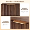 image:imageVINGLI Night Stand with Charging Station amp Led Light 19 W Fluted Nightstand Round Edge Wood Nightstand Mid Century Modern End Table Bed Side Table for Bedroom Living Room Gray OakWalnut