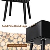image:imageVINGLI Night Stand with Charging Station amp Led Light 19 W Fluted Nightstand Round Edge Wood Nightstand Mid Century Modern End Table Bed Side Table for Bedroom Living Room Gray OakBlack