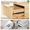 image:imageVINGLI Night Stand with Charging Station amp Led Light 19 W Fluted Nightstand Round Edge Wood Nightstand Mid Century Modern End Table Bed Side Table for Bedroom Living Room Gray OakOak