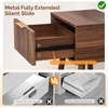 image:imageVINGLI Night Stand with Charging Station amp Led Light 19 W Fluted Nightstand Round Edge Wood Nightstand Mid Century Modern End Table Bed Side Table for Bedroom Living Room Gray OakWalnut