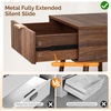 image:imageVINGLI Night Stand with Charging Station amp Led Light 19 W Fluted Nightstand Round Edge Wood Nightstand Mid Century Modern End Table Bed Side Table for Bedroom Living Room Gray OakWalnut
