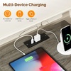 image:imageVINGLI Night Stand with Charging Station amp Led Light 19 W Fluted Nightstand Round Edge Wood Nightstand Mid Century Modern End Table Bed Side Table for Bedroom Living Room Gray OakGrey