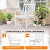image:imageVINGLI Outdoor Dining Chairs Heavy Duty 330 LBS Wooden Patio Chairs with Comfortable Backrest Solid Wood Patio Dining Chairs Garden Chairs for Yard Front Porch and Deck White 1 PCS
