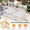 image:imageVINGLI Outdoor Dining Chairs Heavy Duty 330 LBS Wooden Patio Chairs with Comfortable Backrest Solid Wood Patio Dining Chairs Garden Chairs for Yard Front Porch and Deck White 1 PCS