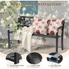 image:imageVINGLI Outdoor Metal Bench wPVC Back  All Weather Resistant Black Garden Patio Bench for Entryway Front Porch Entryway Decor Deck Black TulipBlack