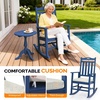 image:imageVINGLI Outdoor Rocking Chair with Footrest Wooden Rocking Chair with 450 LBS Weight Capacity Patio Rocker with Comfortable Backrest for Garden Yard Navy Blue 2PCSNavy Blue