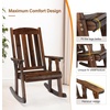 image:imageVINGLI Outdoor Rocking Chair with Footrest Wooden Rocking Chair with 450 LBS Weight Capacity Patio Rocker with Comfortable Backrest for Garden Yard Navy Blue 2PCSRustic