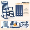 image:imageVINGLI Outdoor Rocking Chair with Footrest Wooden Rocking Chair with 450 LBS Weight Capacity Patio Rocker with Comfortable Backrest for Garden Yard Navy Blue 2PCSNavy Blue