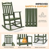 image:imageVINGLI Outdoor Rocking Chair with Footrest Wooden Rocking Chair with 450 LBS Weight Capacity Patio Rocker with Comfortable Backrest for Garden Yard Navy Blue 2PCSDark Green