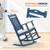 image:imageVINGLI Outdoor Rocking Chair with Footrest Wooden Rocking Chair with 450 LBS Weight Capacity Patio Rocker with Comfortable Backrest for Garden Yard Navy Blue 2PCSNavy Blue