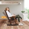 image:imageVINGLI Outdoor Rocking Chair with Footrest Wooden Rocking Chair with 450 LBS Weight Capacity Patio Rocker with Comfortable Backrest for Garden Yard Navy Blue 2PCSRustic