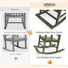 image:imageVINGLI Outdoor Rocking Chair with Footrest Wooden Rocking Chair with 450 LBS Weight Capacity Patio Rocker with Comfortable Backrest for Garden Yard Navy Blue 2PCSDark Green