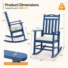 image:imageVINGLI Outdoor Rocking Chair with Footrest Wooden Rocking Chair with 450 LBS Weight Capacity Patio Rocker with Comfortable Backrest for Garden Yard Navy Blue 2PCSNavy Blue
