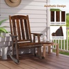 image:imageVINGLI Outdoor Rocking Chair with Footrest Wooden Rocking Chair with 450 LBS Weight Capacity Patio Rocker with Comfortable Backrest for Garden Yard Navy Blue 2PCSRustic