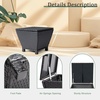 image:imageVINGLI Outdoor Side Table with Storage 27Gallon Patio Deck Box Outdoor Wicker Side Table for Poolside Balcony Storage Table Brown SquareBlack