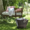 image:imageVINGLI Outdoor Side Table with Storage 27Gallon Patio Deck Box Outdoor Wicker Side Table for Poolside Balcony Storage Table Brown SquareBrown