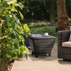 image:imageVINGLI Outdoor Side Table with Storage 27Gallon Patio Deck Box Outdoor Wicker Side Table for Poolside Balcony Storage Table Brown SquareBrown