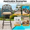 image:imageVINGLI Outdoor Swivel Bar Stools Set of 2 Cast Aluminum Patio Bar Height Chairs AllWeather Bar Dining Chairs Outdoor Swivel Patio Furniture Elizabethan BackElizabethan Back