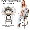 image:imageVINGLI Outdoor Swivel Bar Stools Set of 2 Cast Aluminum Patio Bar Height Chairs AllWeather Bar Dining Chairs Outdoor Swivel Patio Furniture Elizabethan BackElizabethan Back