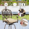 image:imageVINGLI Outdoor Swivel Bar Stools Set of 2 Cast Aluminum Patio Bar Height Chairs AllWeather Bar Dining Chairs Outdoor Swivel Patio Furniture Elizabethan BackElizabethan Back