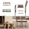image:imageVINGLI Outdoor Wicker Bar Stool Set of 2 Patio Bar Stools wCushion Bar Height Patio Chairs Outdoor Rattan Barstools for Garden Pool Lawn Backyard Brown
