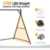 image:imageVINGLI Outdoor Wicker Porch Swing With Stand  Heavy Duty 800 LBS Rattan Hanging Set With Cushions 4FT for Yard Garden Lawn BlackBrown