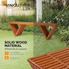image:imageVINGLI Outdoor Wooden Bench 63 All Weather Patio Bench Porch Bench 600lb Capacity Outdoor Backless Benches for Yard Park Garden