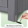 image:imageVINGLI Outdoor Wooden Storage Shed Garden Shed Outside Tool Cabinet with Safety Latch Patio Storage Organizer Dark GreyGray