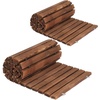 image:imageVINGLI Oversized 22IN W 8FT L Wooden Garden Pathway for Outdoors Roll Out Garden Pathway Walkway Flooring WSteel Wire AntiSlip Texture Ground Stakes Outside Walkway for Patio Wedding PoolsideCarbonized Color