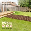 image:imageVINGLI Oversized 22IN W 8FT L Wooden Garden Pathway for Outdoors Roll Out Garden Pathway Walkway Flooring WSteel Wire AntiSlip Texture Ground Stakes Outside Walkway for Patio Wedding PoolsideCarbonized Color